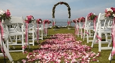 wedding aisle flower decoration